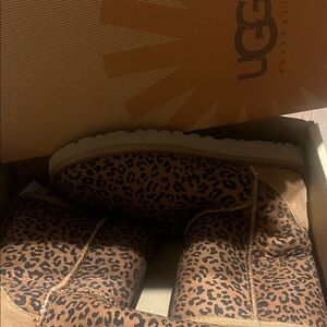 UGG Tan and Black Leopard Boots
